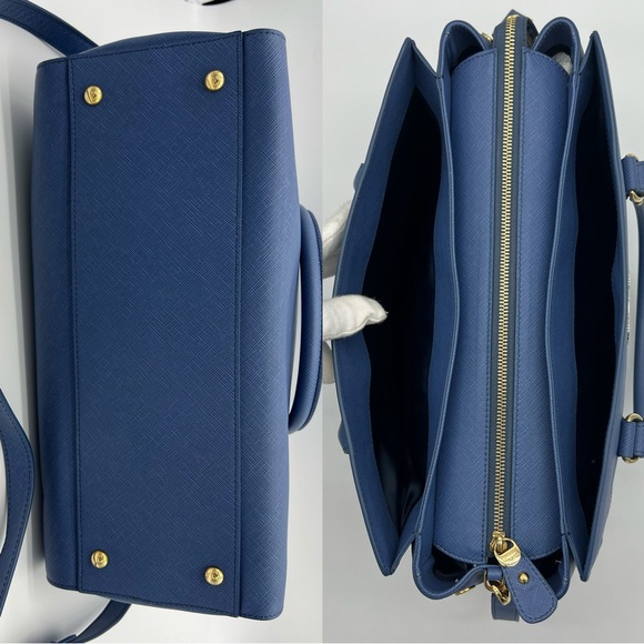 Authentic Salvatore Ferragamo Gancini blue Becky satchel - Picture 17 of 17